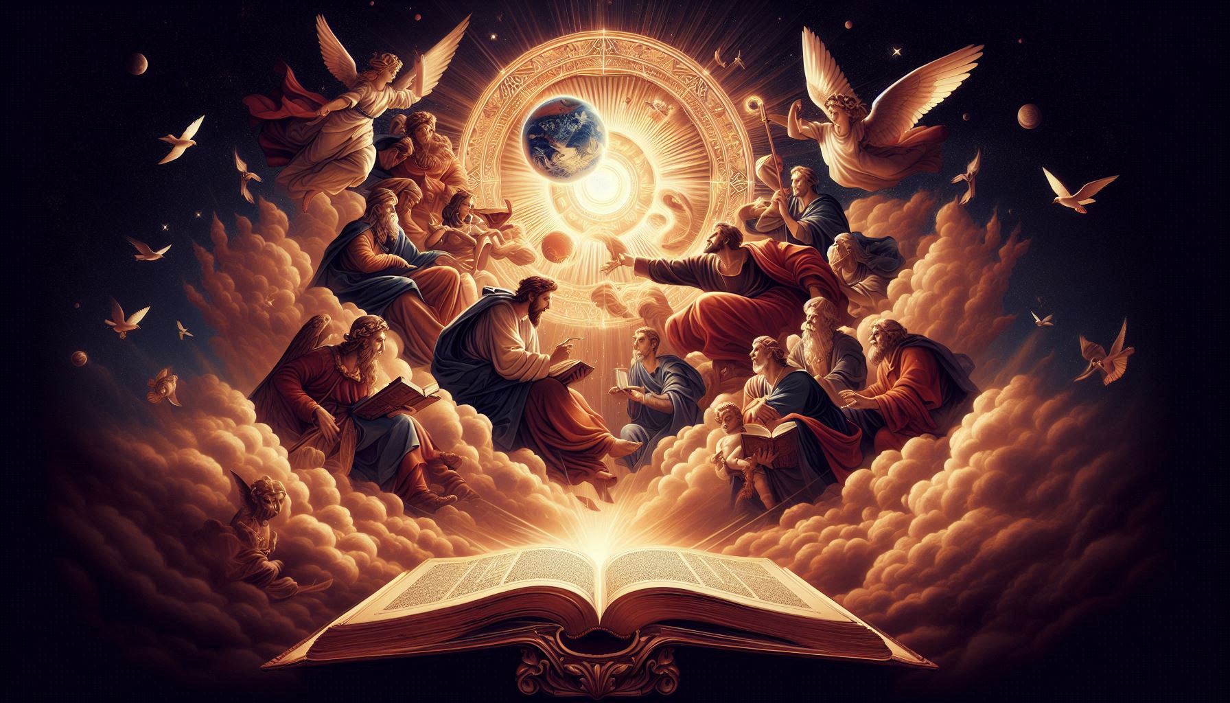 1611 King James Bible open on wooden table